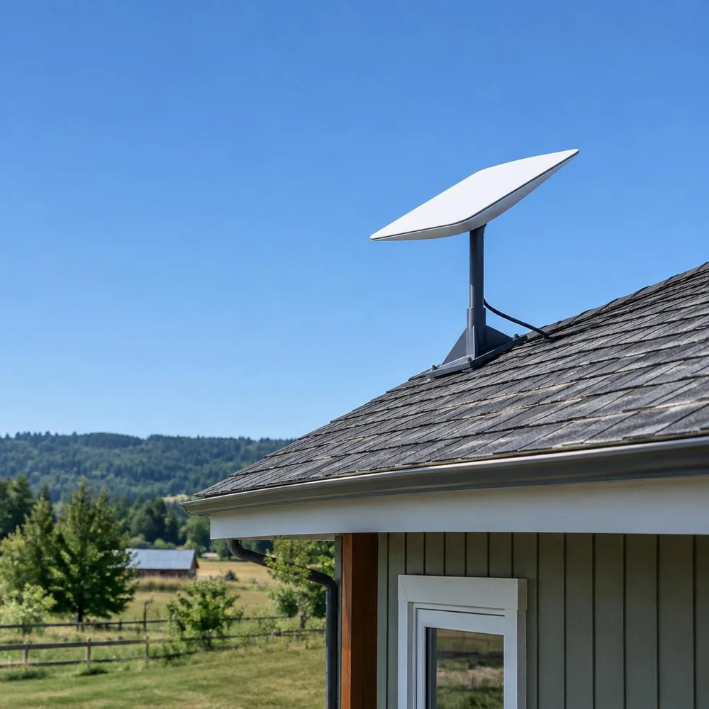 Foto de Kit Starlink De Internet Vía Satélite Blanca