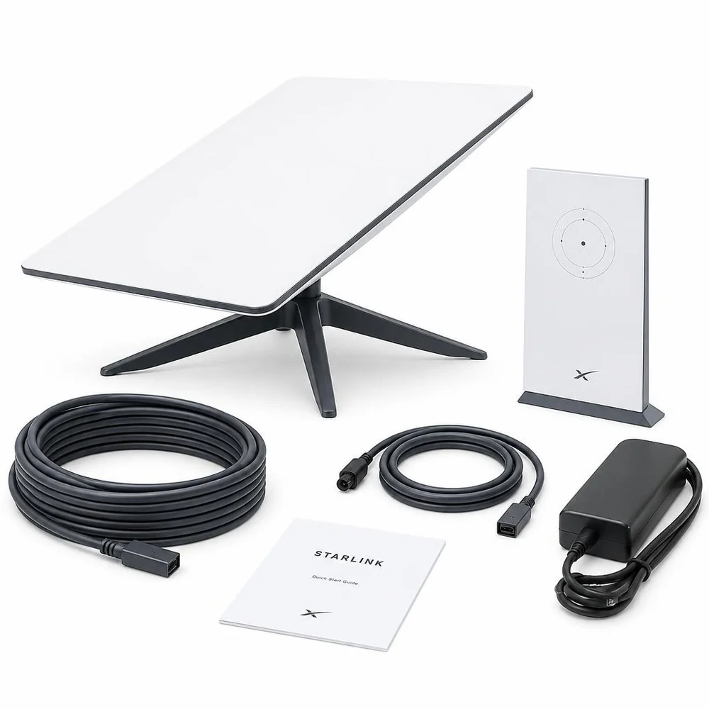 Foto de Kit Starlink De Internet Vía Satélite Blanca